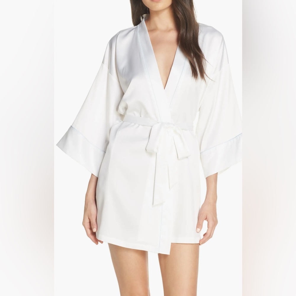 White Satin Bridal Women's Robe